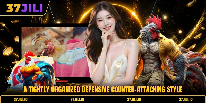 A tightly organized defensive counter-attacking style