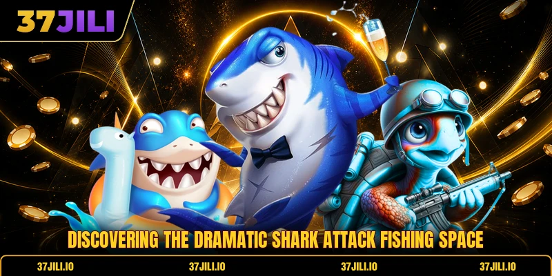 Discovering the dramatic shark attack fishing space