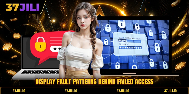 Display fault patterns behind failed access