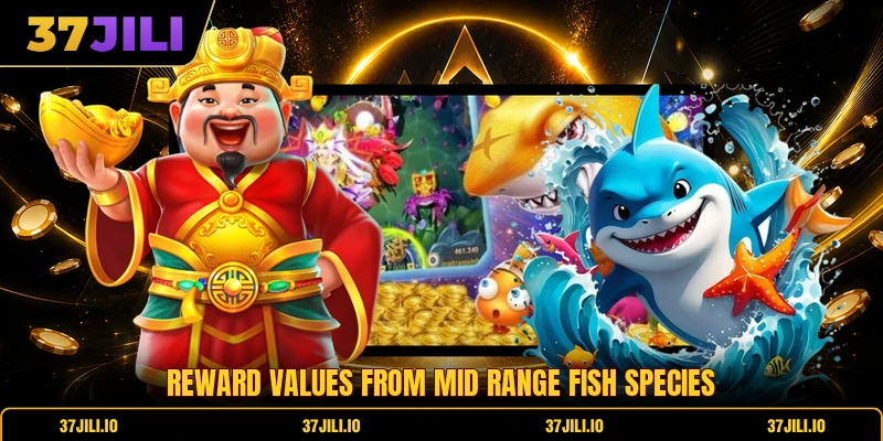 Reward values from mid range fish species