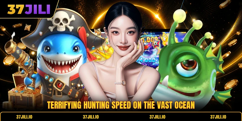 Terrifying hunting speed on the vast ocean Terrifying hunting speed on the vast ocean
